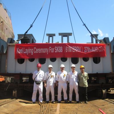 Sentinel's fourth ERRV, Hull SK 88, had her keel laying on 27th August at Fujian Southeast Shipyard, China at 1030 hrs.