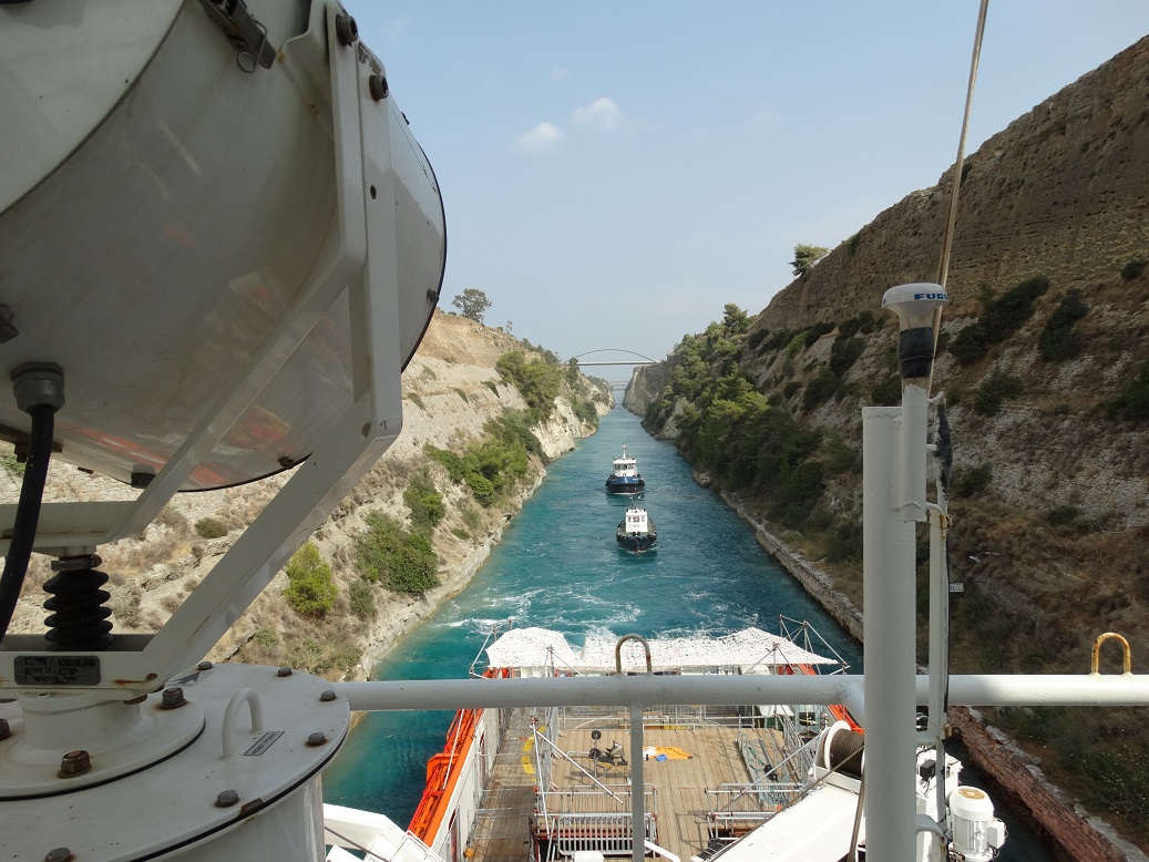 Fastnet Sentinel transits historic Corinthian Canal