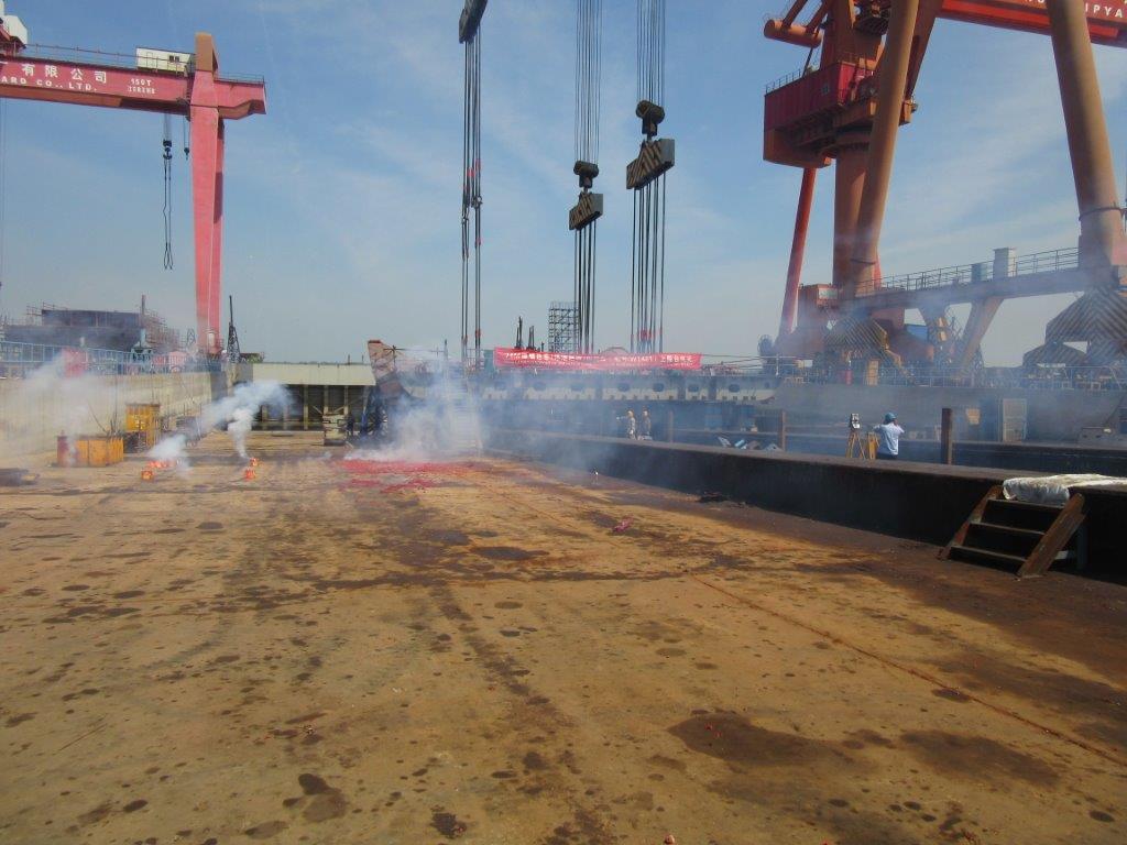 One of Sentinel’s 78m AHTS keel laying, took place on 31st of July at Wuhu Xinlian Shipyard, China.