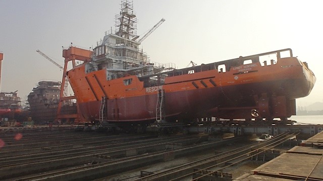 The Lundy Sentinel was launched at 10:19hrs on 22/12/2014 at Fujian Southeast Shipyard.