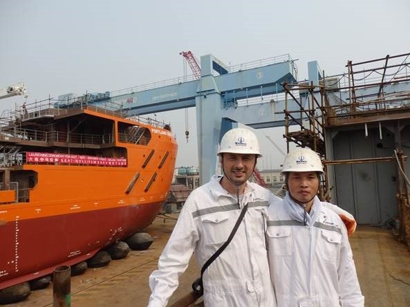 Sentinel’s site team at Dalian: Tibi and Li.