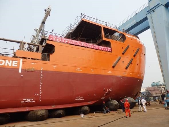 Adjustment of air pressure in balloons.