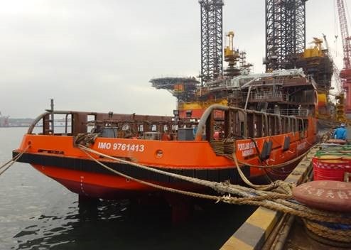 Portland Sentinel - Vessel along quay side